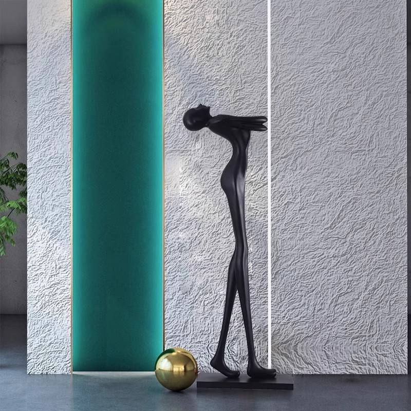 Modern Large Standing Floor Lamps Creative Home Design Humanoid Art Sculpture LED Light for Hotel Lobby Living Room Decoration