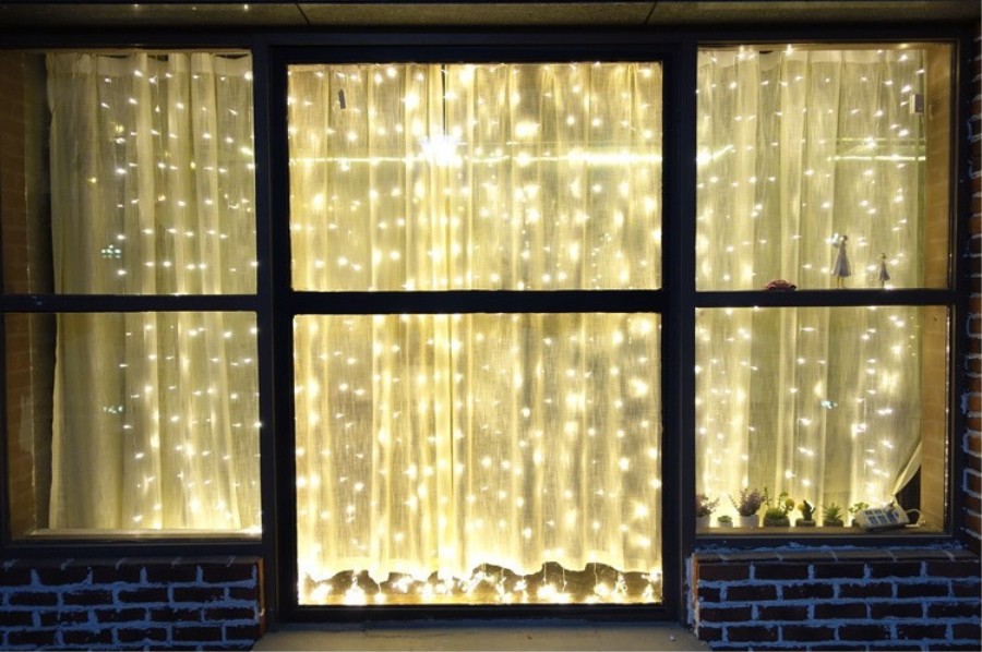 220V RGB Valentine LED Curtain Light 3x3m with IP44 Rating for Indoor and Outdoor Decorations