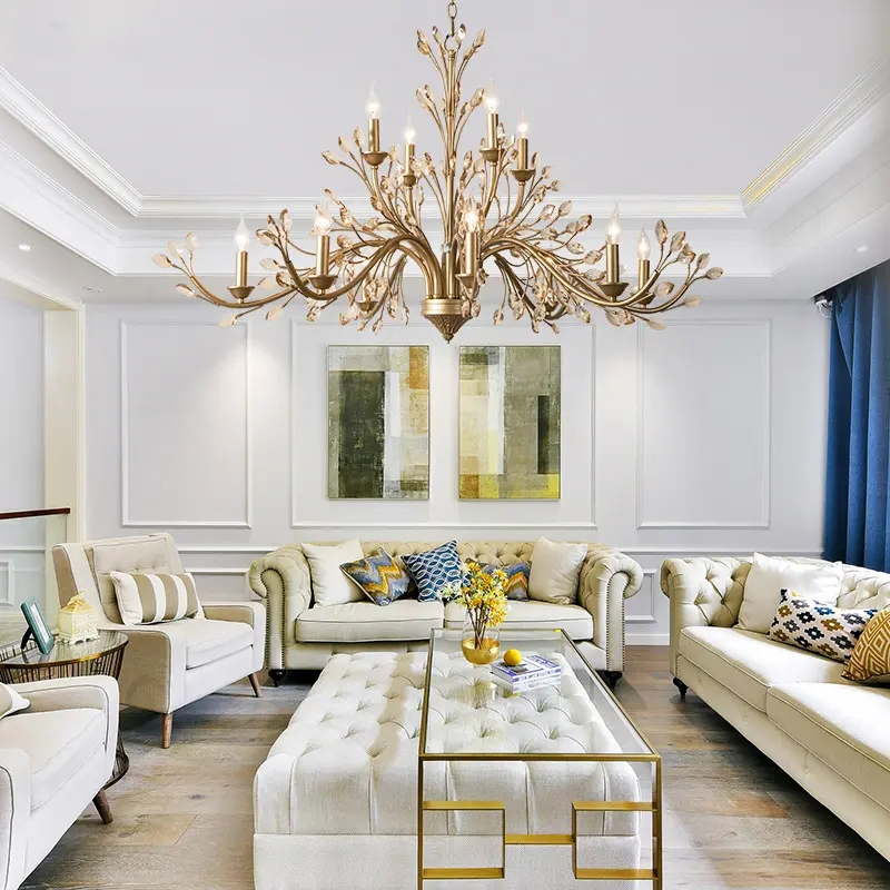 Nordic Creative Lighting Decorative Luxury Gold Pendant Light for Living Room Chandelier
