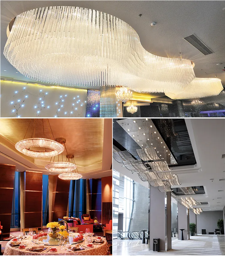 Modern Hotel Lobby Luxury Crystal Hanging Light Crystal Chandelier Lighting Big Golden Decorative European Vintage Luxury Lamp