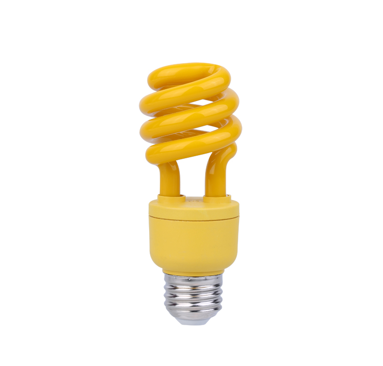 Christmas Light Yellow Half Spiral T3 Spiral Colored Energy Saving Lamp Half Spiral Energy Saving Lamp