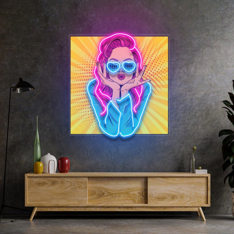 Customized Neon LED Artistic Lighting Fixtures Are Used Both Indoors and Outdoors.