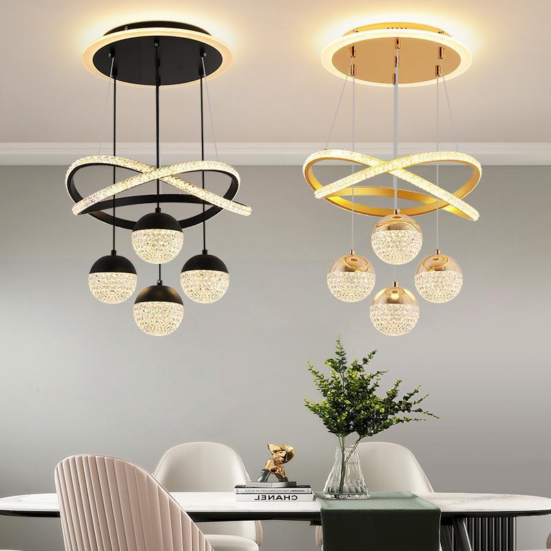 Custom Lighting Modern Led Chandelier Bedroom Hotel Round Hanging Light Iron Led Circle Ring Pendant Light