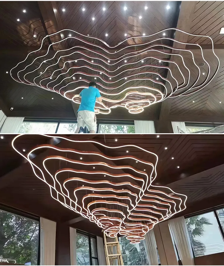 Modern Hotel Lobby Luxury Crystal Hanging Light Crystal Chandelier Lighting Big Golden Decorative European Vintage Luxury Lamp