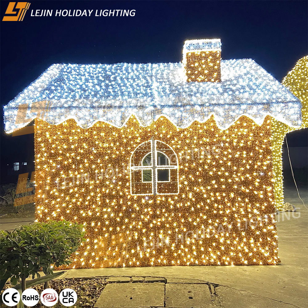 Rohs Large Square Light Warm White 3D House Decorative Lighting Motif Lights