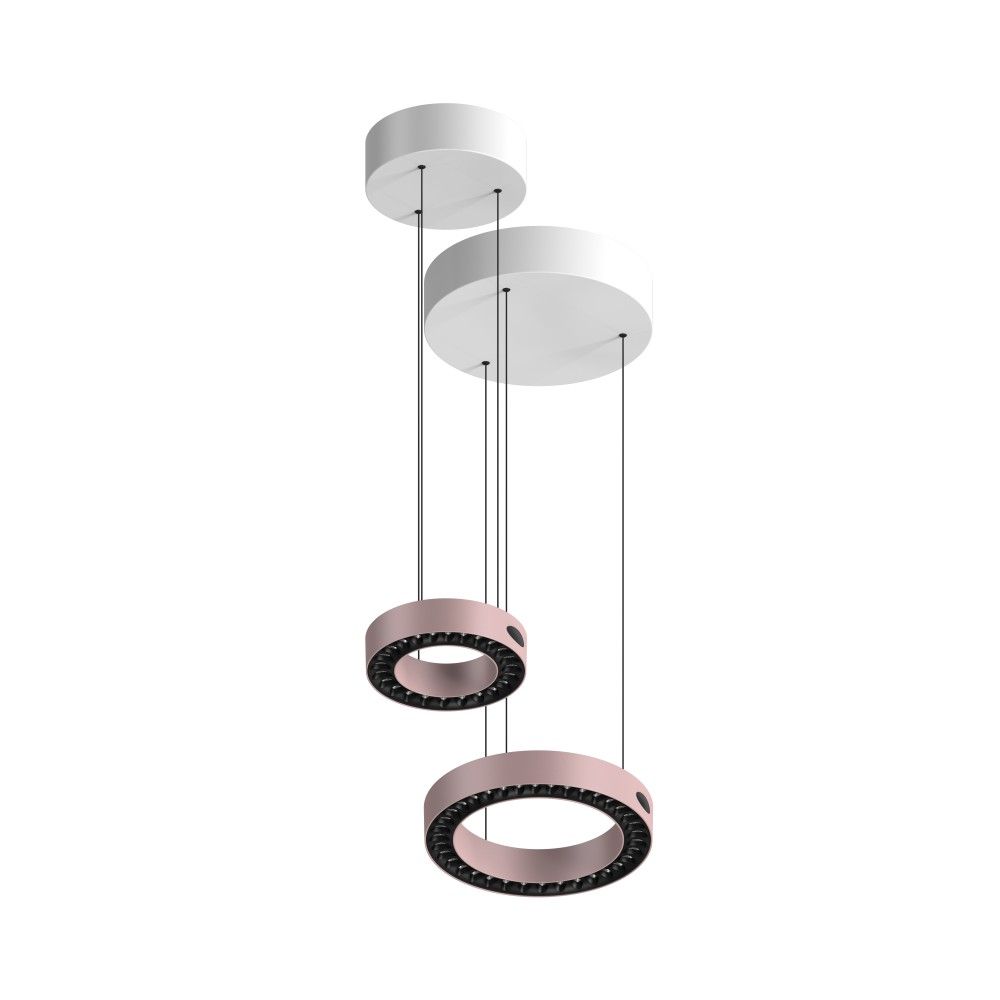 Modern 40W 54W 60W LED Architectural Pendant Lighting round Linear Suspend up Lighting with 6 Color Options for Bedroom