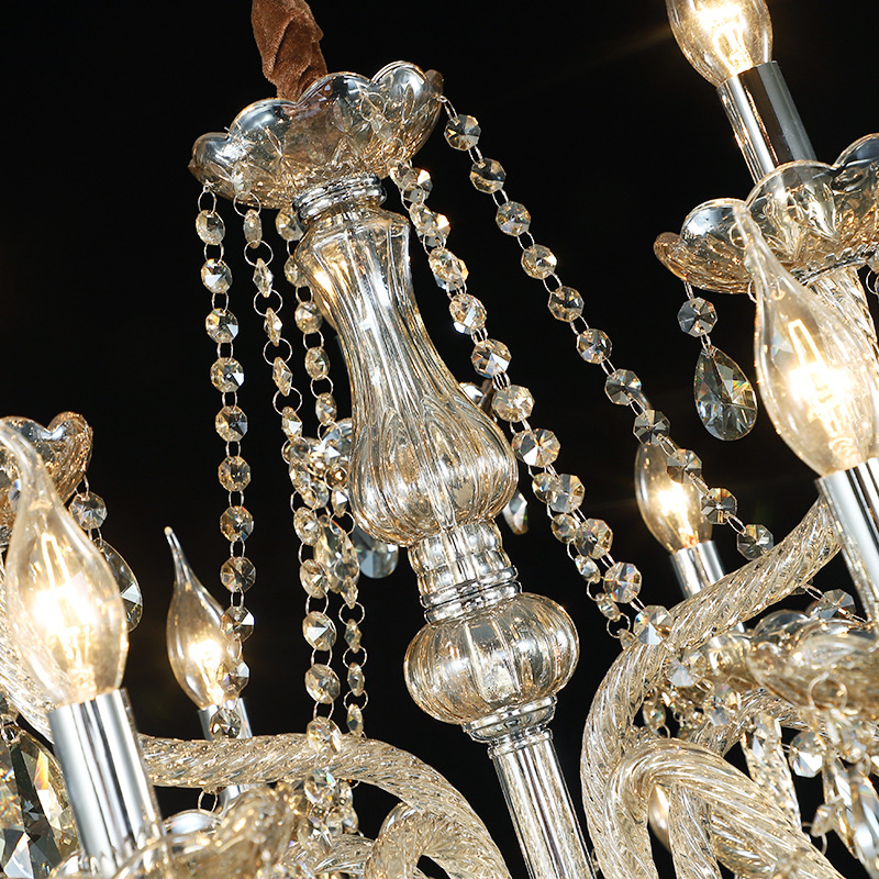 New Arrival Crystal Chandelier Home Decorative Vintage LED Lighting with European Nordic Style for Banquet Living Room Villa Lz8036