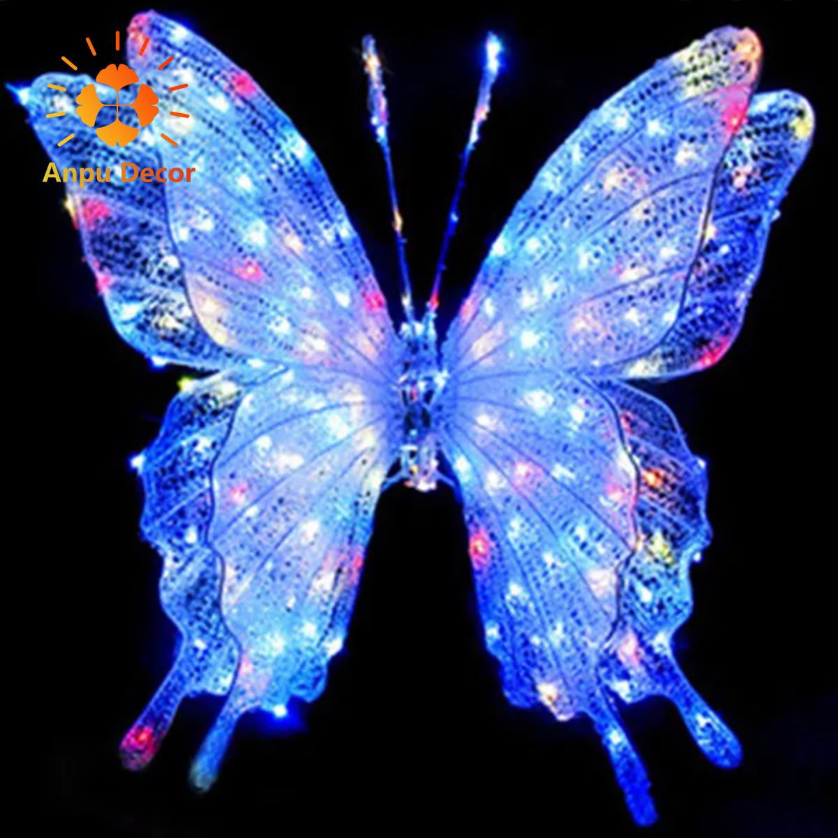 Wholesale Holiday Lighting Christmas Outdoor Decorative Pattern Led Motif Light Lighted butterfly