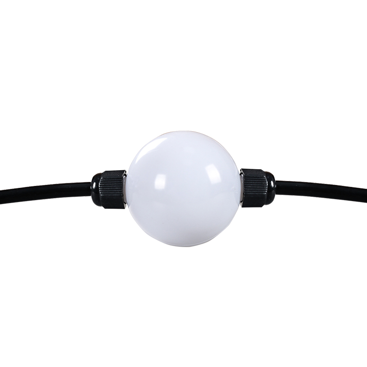 SHIJI 360 Degree 3D DMX RGB String LED Pixel Ball Light IP67 Christmas Lights Changeable RGB Color Point 50mm Light
