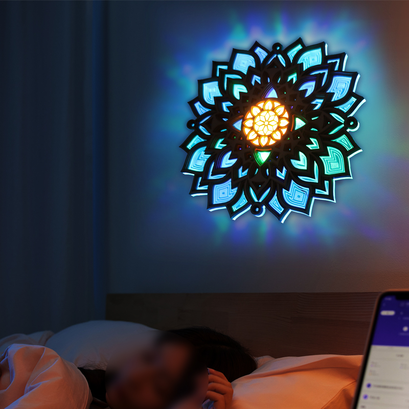 Modern Style Indoor LED Decorative Light Creative Mandala Wind Light