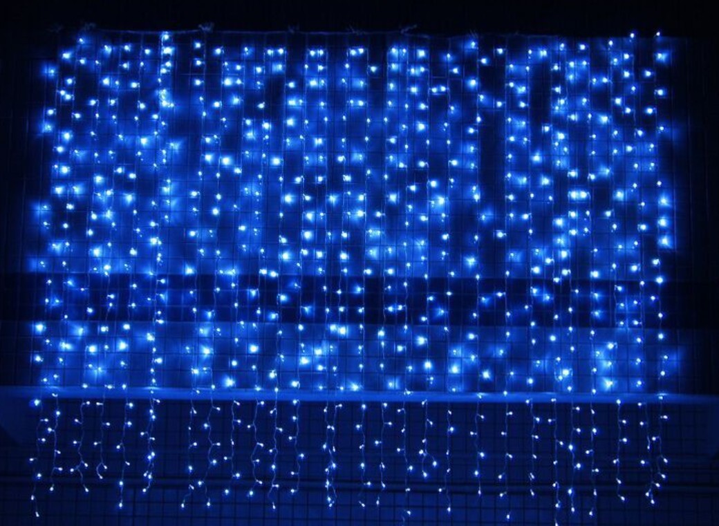 220V RGB Valentine LED Curtain Light 3x3m with IP44 Rating for Indoor and Outdoor Decorations