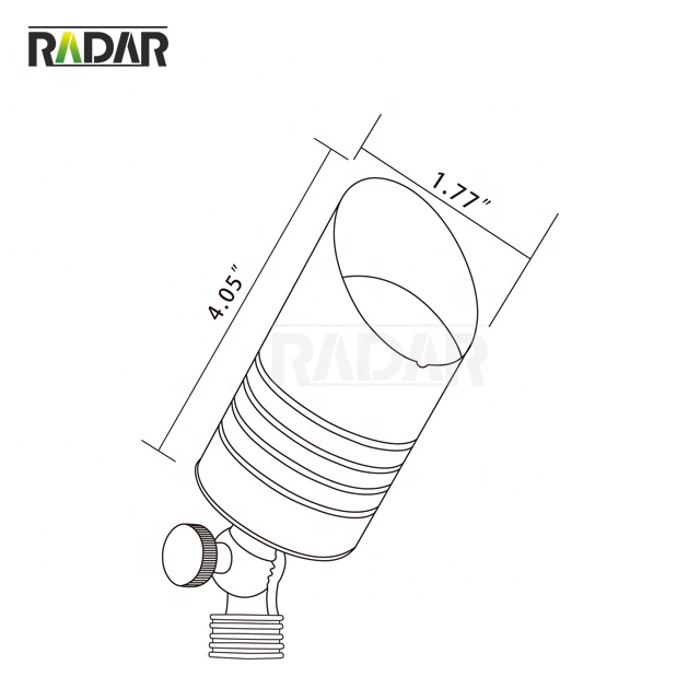 RAL-8100 Low Voltage LED Outdoor IP65 Waterproof Antique Bronze Die Cast Brass Landscape Lighting Accent Light Garden Spot Light