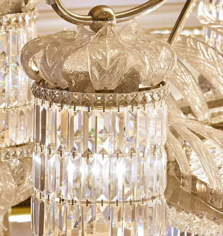 New Design Luxury Crystal Chandeliers Glass Hanging Lamps Living Room Hotel Lobby Decorative Ceiling Lighting