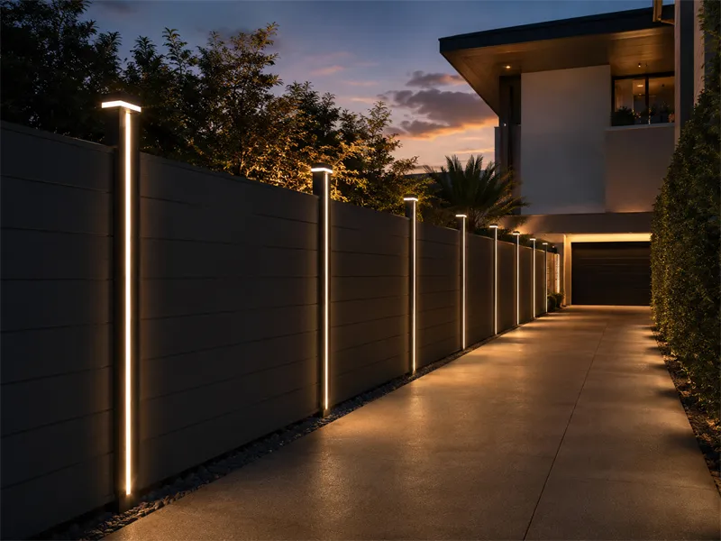 Solar Fence Lighting System for Villa Garden