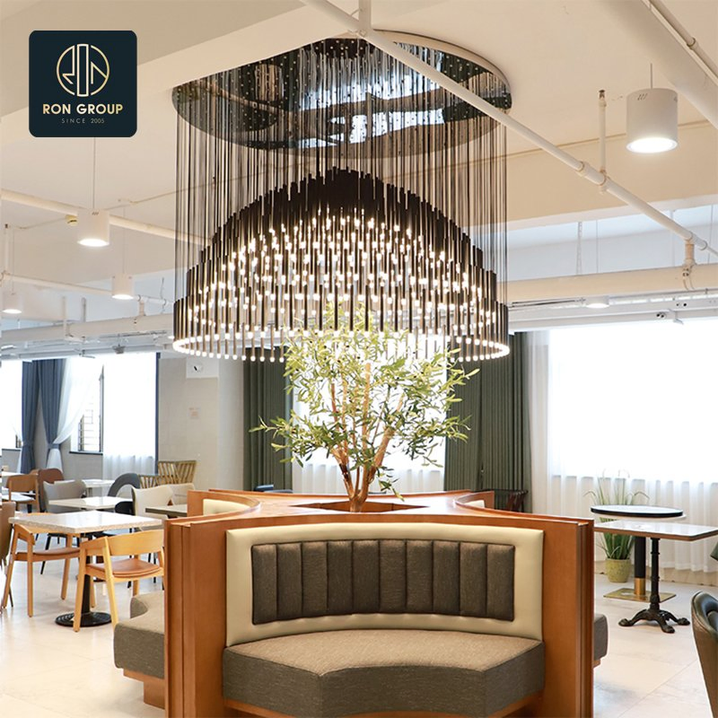 Luxurious Exquisite Stainless Steel Customized Eco-Friendly Decorative Light for Commercial Hall Restaurant