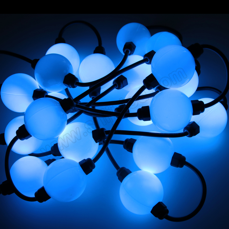 SHIJI Multi Color Waterproof 3d Rgb Dmx Round Led Pixel Ball Light String 35mm 50mm 6leds 24v Changeable Led Pixel Light Ball