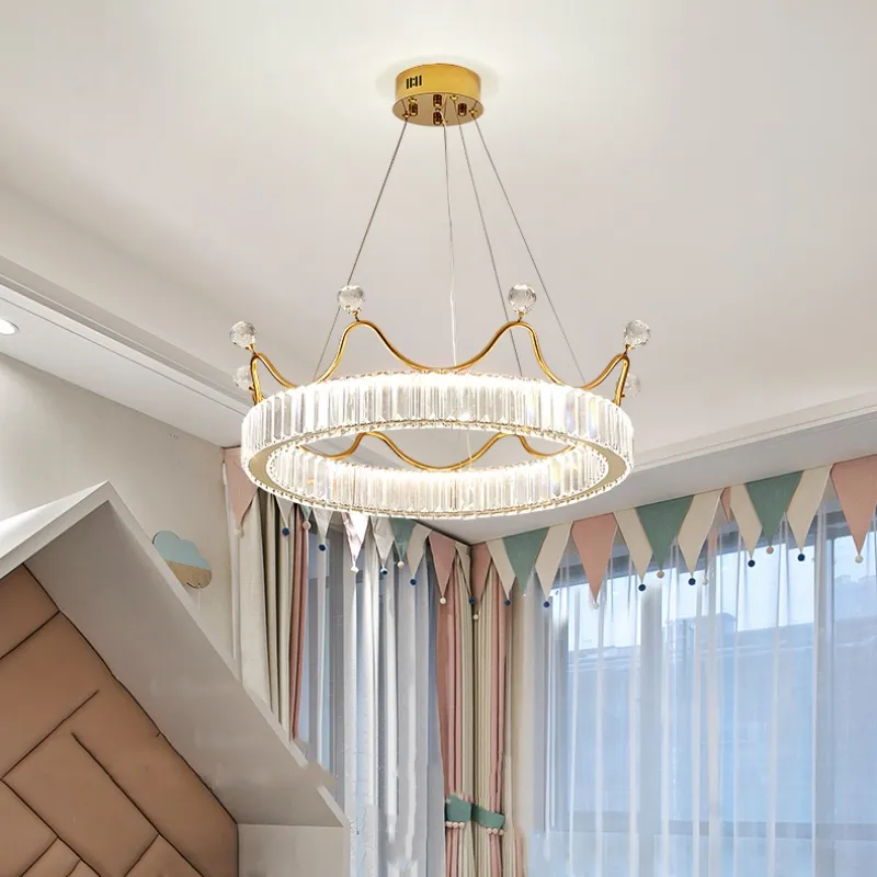 Luxury Gold Modern Crystal Big Chandelier LED Lighting for Bed Room Kitchen Hotel Indoor Decorative Pendant Lamp (ZY-QS-0058)