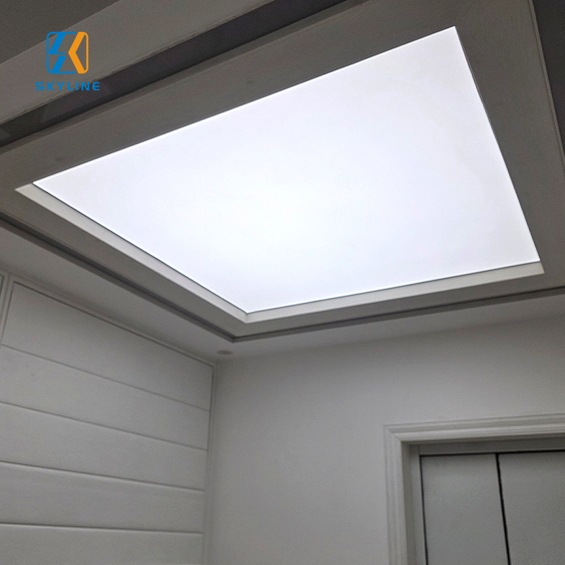 Soft Film Rectangle Aluminum Ceiling Transparent White Fireproof Membrane Design Architectural PVC Indoor Light Box Decorative