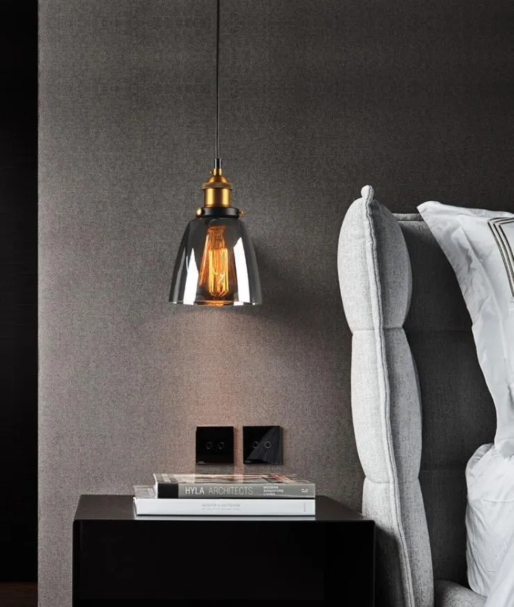 Amber Glass Antique Suspension LED Light