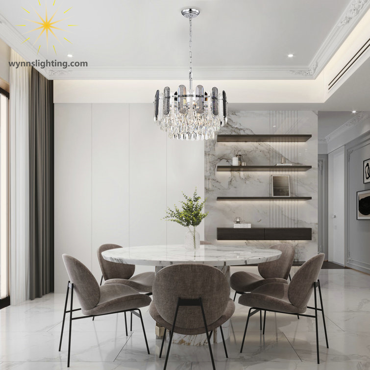 Indoor Chandelier Villa Nordic Residential Decor Light Bedroom Hotel Luxury Decorative Lamp Crystal Pendant Lighting