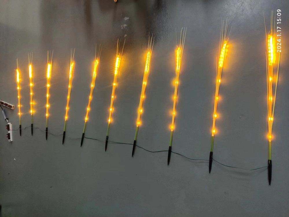 Waterproof IP65 LED Yellow Wheat Light Christmas Decorative Lights for Courtyard Garden Landscape Lighting Show Festival Decor