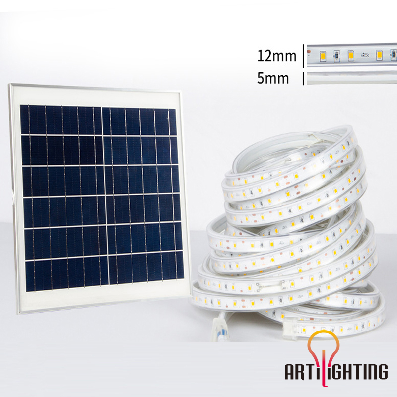 Outdoor Waterproof Decorative Lamp High Brightness Solar LED Soft Strip Lighting for Villa Balcony Indoor Ceiling Rooms