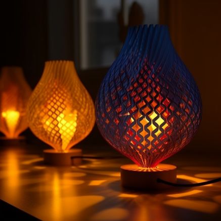 Unique Fashionable Customized 3D Print Modern DC Powered Plastic Small Batch Fast Shaping LED Table Lamp