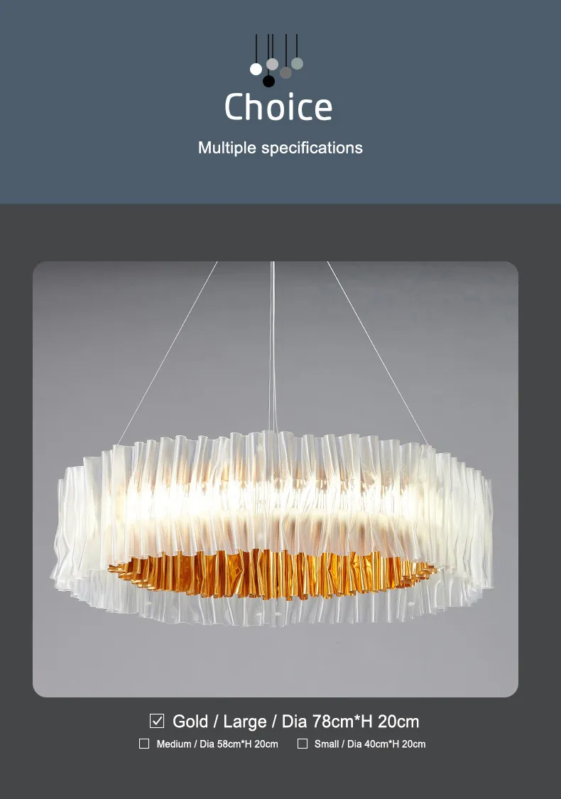 Modern Luxury Nordic Vintage Decorative LED Chandelier