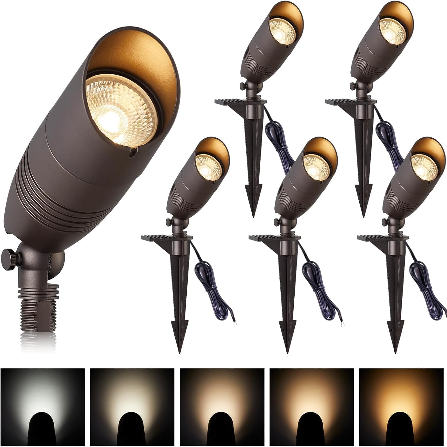 Low Voltage Garden LED Spike Spot Light Outdoor Waterproof Dimmable Landscape Lighting 12V Modern Walkway Lawn Tree Spotlight