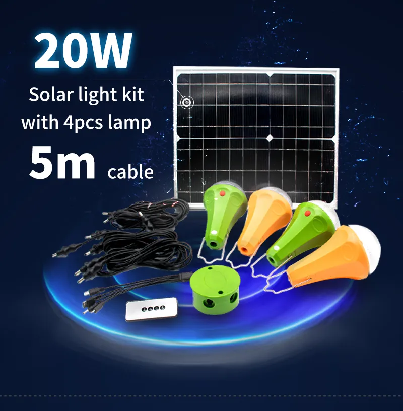 Portable Solar Power System for Elegant Decorative Lighting for Home