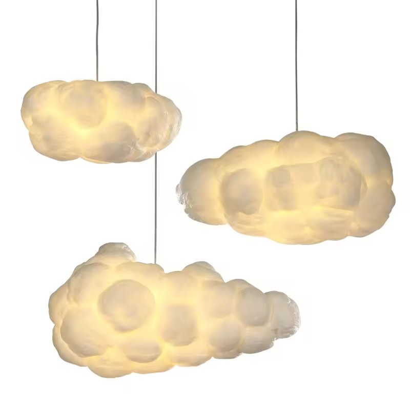 Mounted PVC Fiber Cloud Shade Chandelier Lighting Bar LED Decorative Pendant Lamp for Indoor