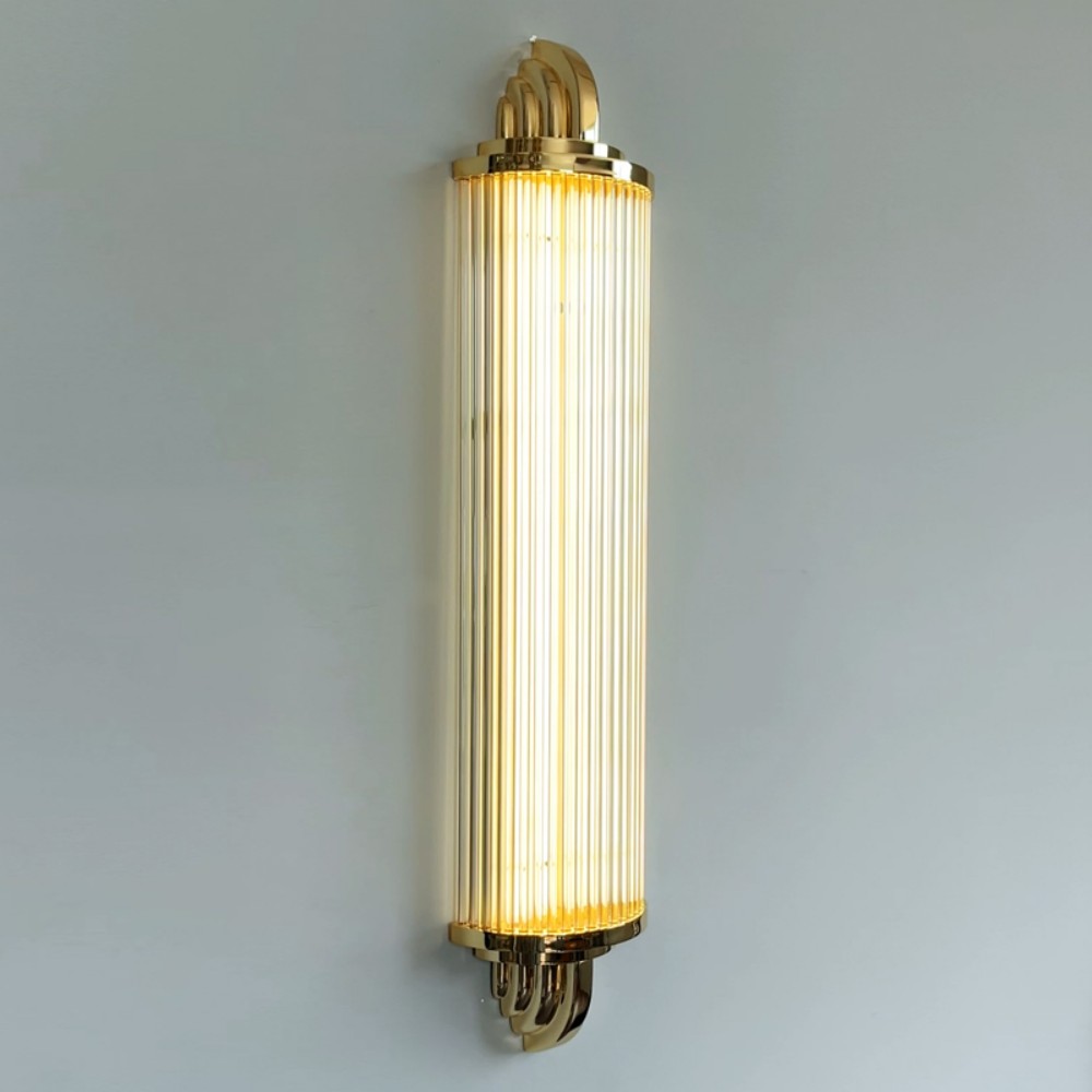 PM American Creative Glass Art Living Room Decorative Wall Lamp Villa Bedroom Luxury Modern Simple Ripple Crystal Wall Lighting