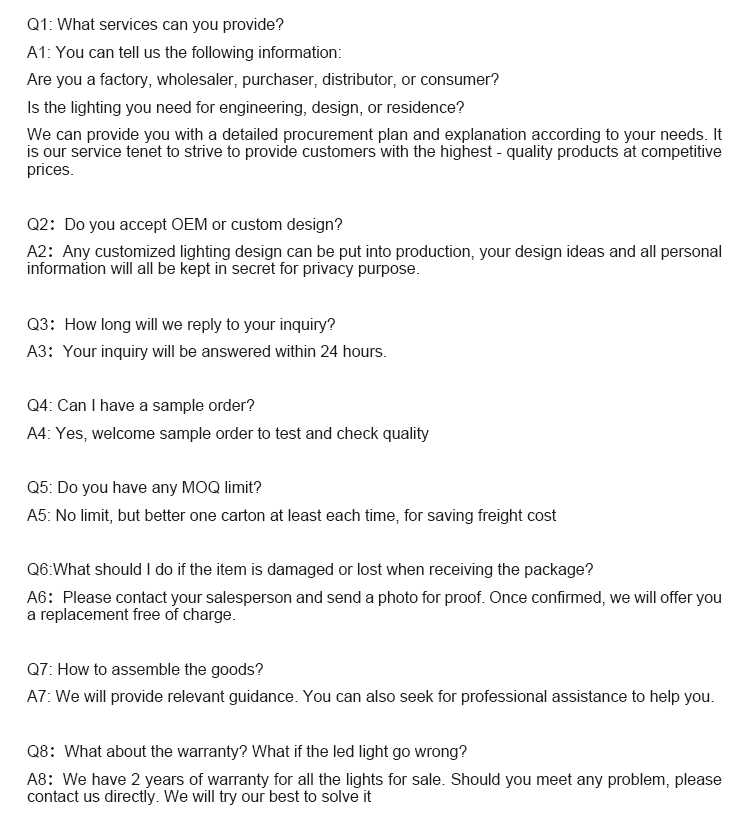 Product Options Matrix