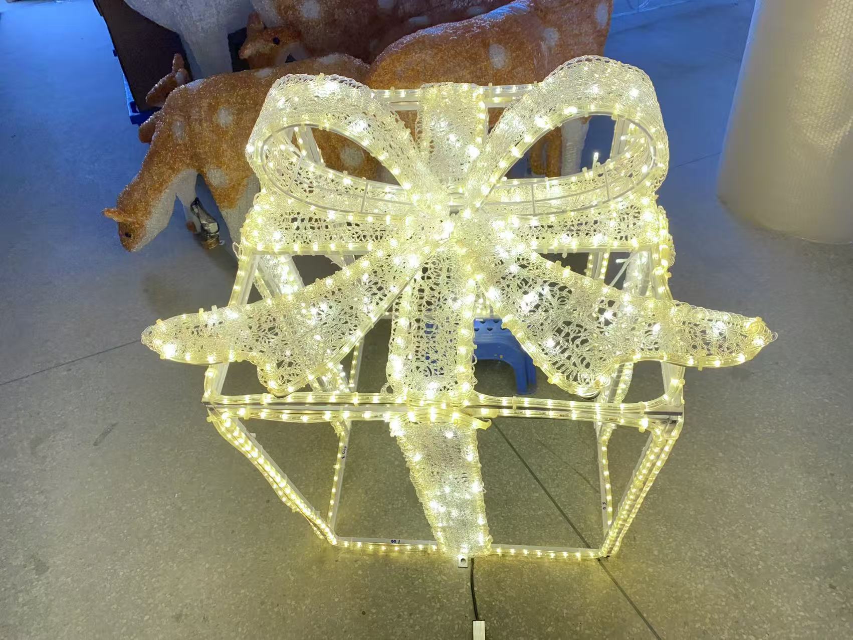 Customized Iron Tree 3D Motif LED Light for Christmas Outdoor Decoration