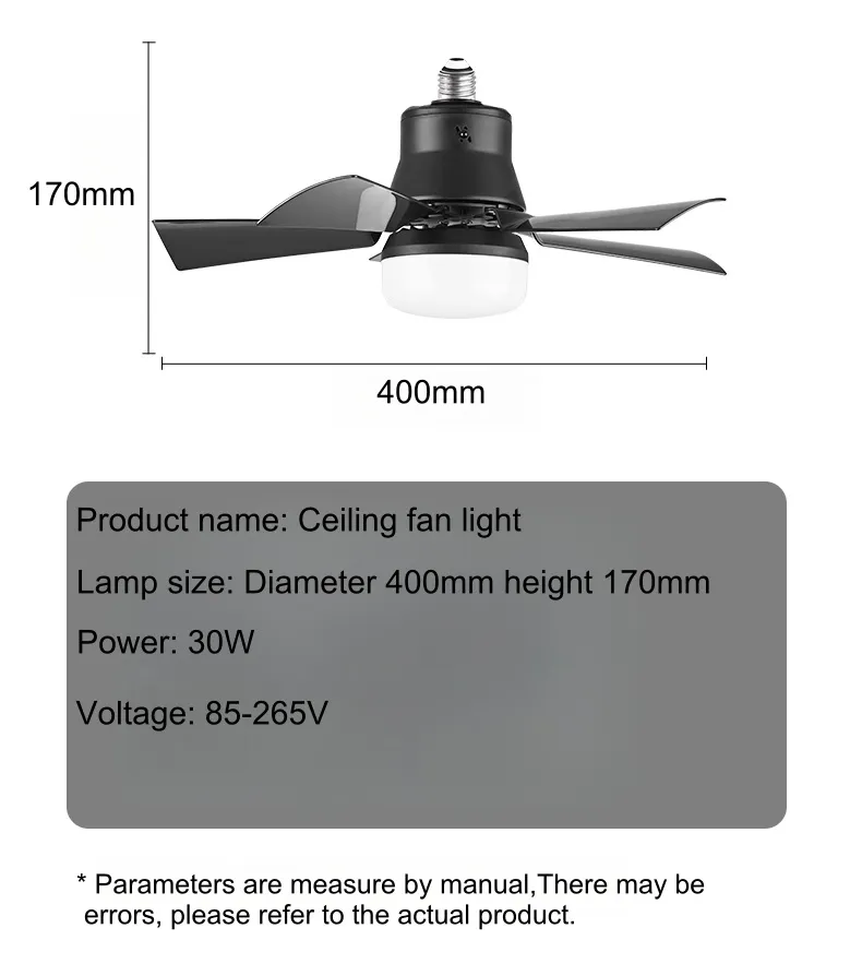 30W LED Lamp Indoor Decorative Living Room Remote Control Modern Ceiling Fan Lighting