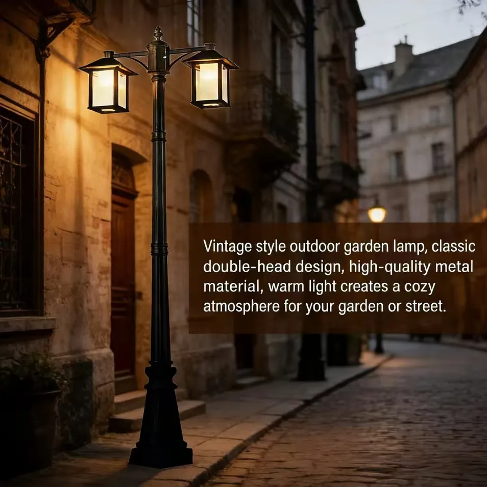 Antique Bronze Finish Decorative Vintage Courtyard Outdoor Lamp