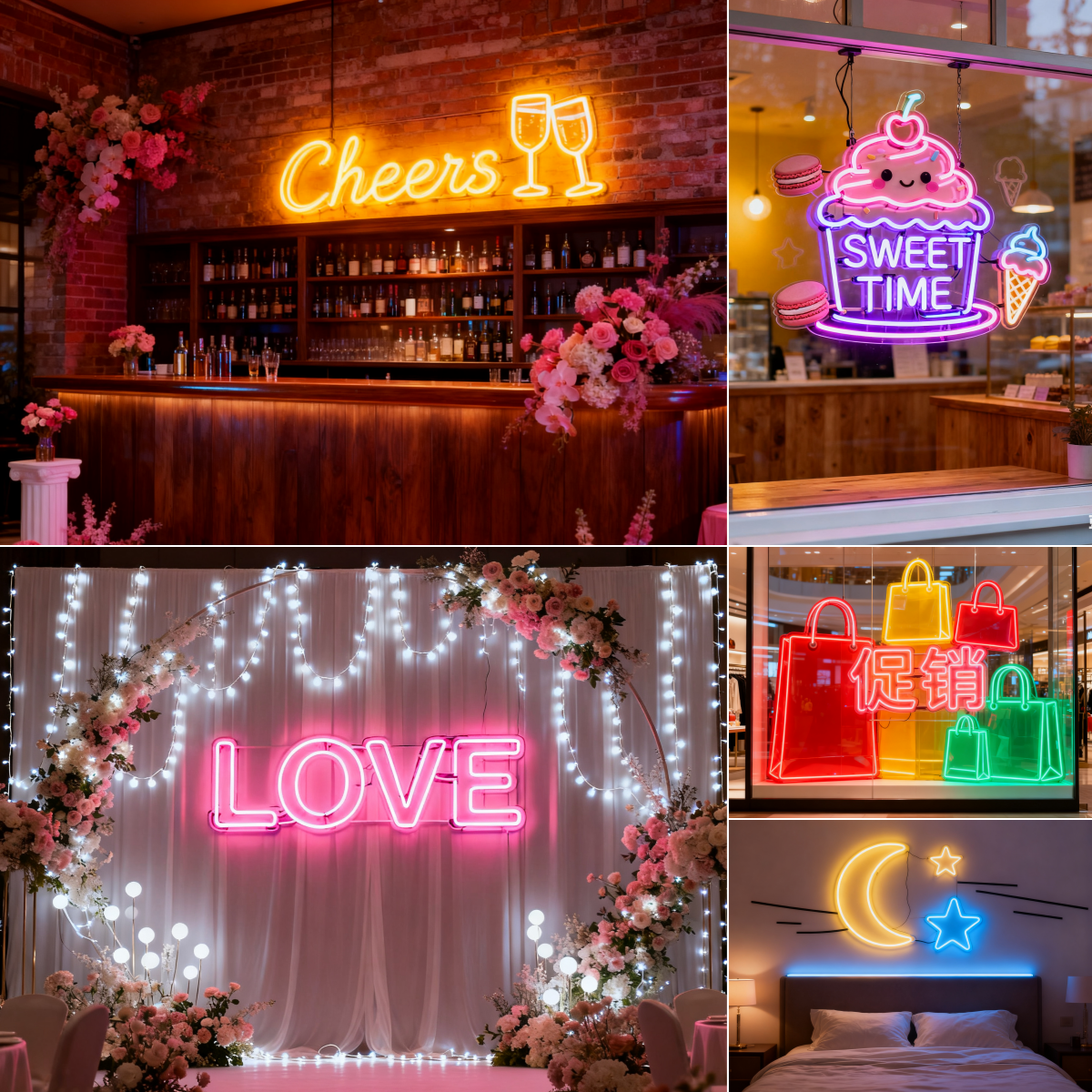 Diverse scenarios neon application