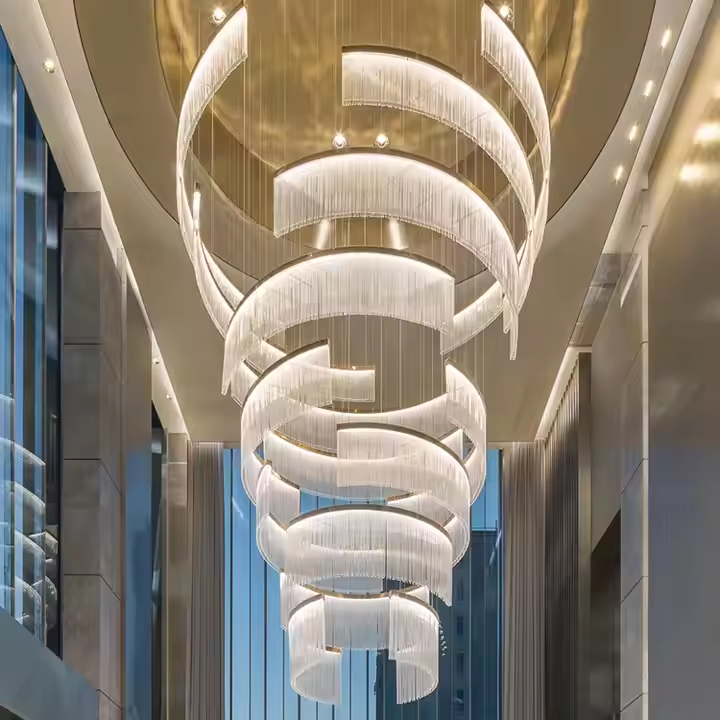 Modern Artistic Chandelier with Customizable Size and Finish for Residential or Commercial Spaces