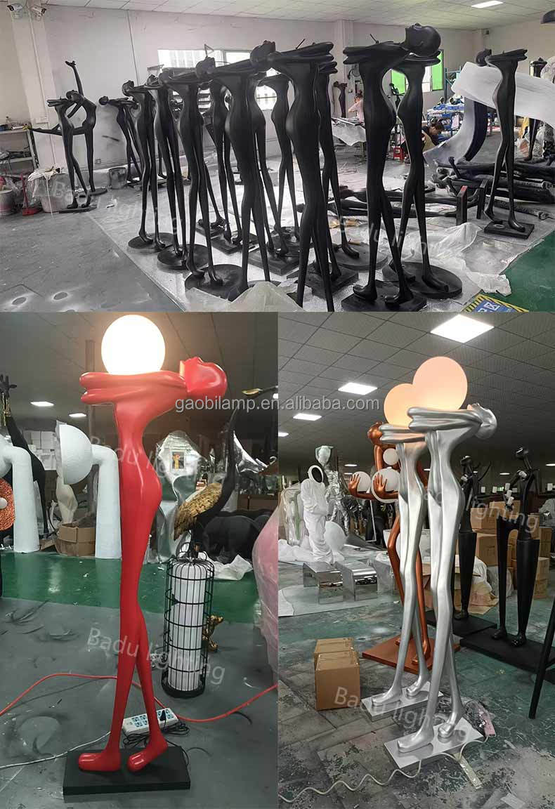 Modern Large Standing Floor Lamps Creative Home Design Humanoid Art Sculpture LED Light for Hotel Lobby Living Room Decoration
