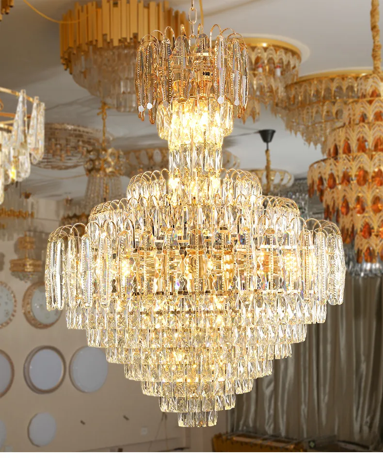 Luxury Crystal Chandelier Living Room Bedroom Decorative K9 LED Ceiling Pendant Lighting