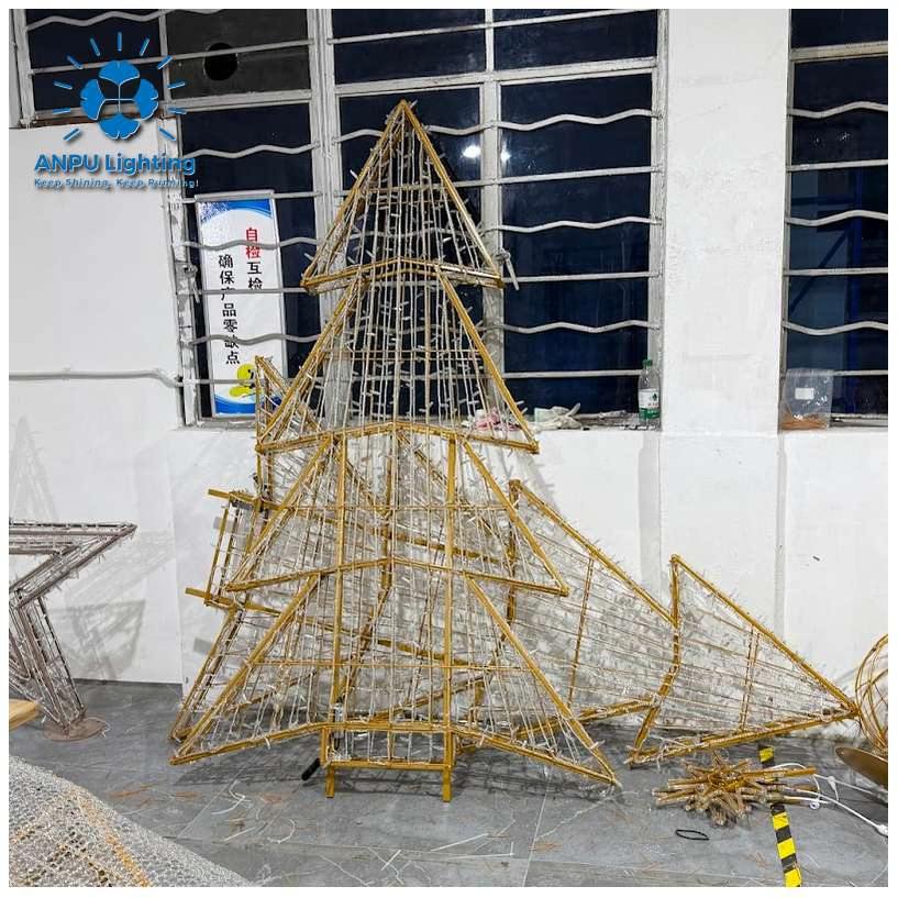 2026 Anpu Commercial Grade Christmas Tree - Shopping Mall Christmas Tree Pattern Decorative Lighting