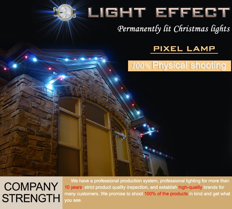 Smart Home Decoration Lights Outdoor Permanent Christmas Lighting Waterproof Ip68 ul Cul Certificate Rgbw Led Pixel Point Light