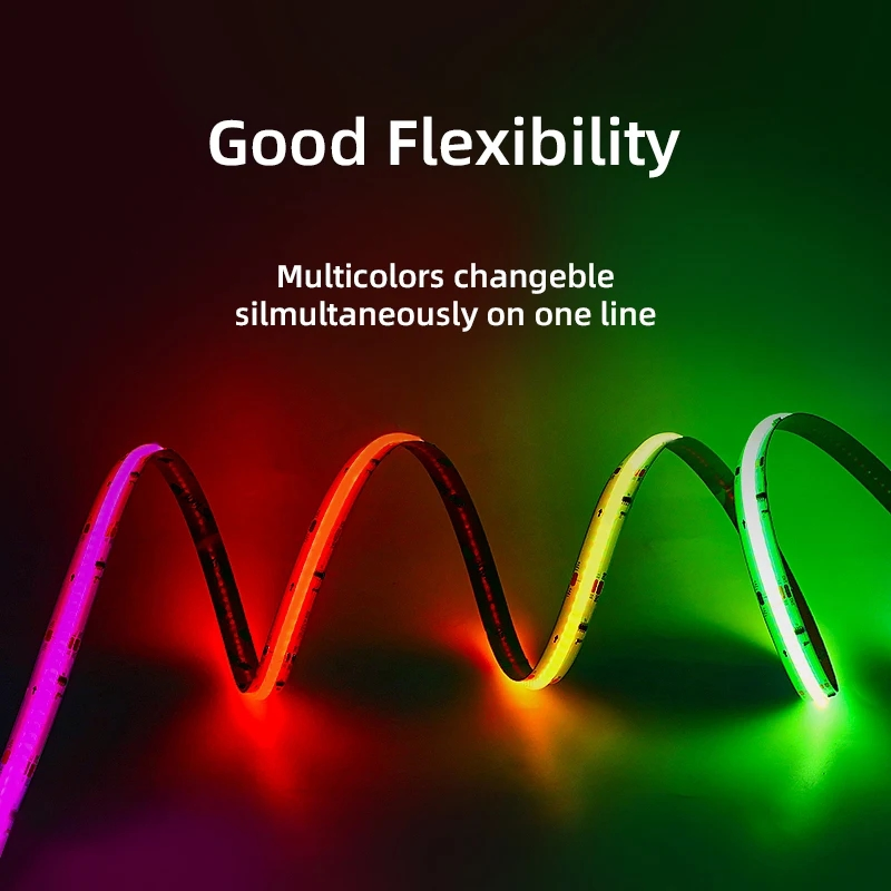 High Quality Flexible Full Range of Color LED COB Strip Lighting for Christmas Decoration