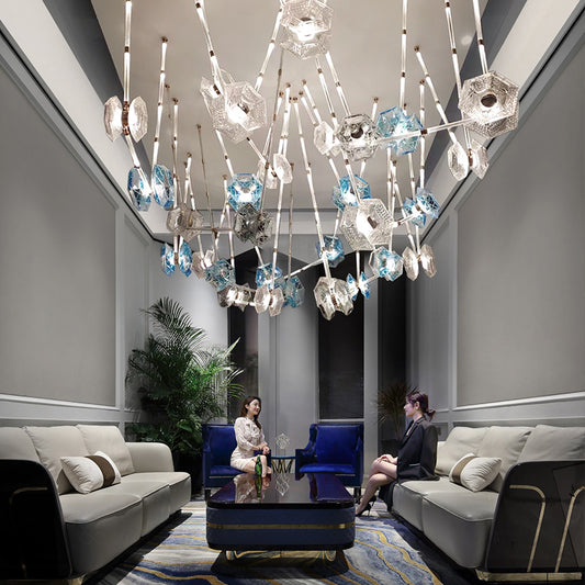 Modern Artistic Chandelier with Customizable Size and Finish for Residential or Commercial Spaces