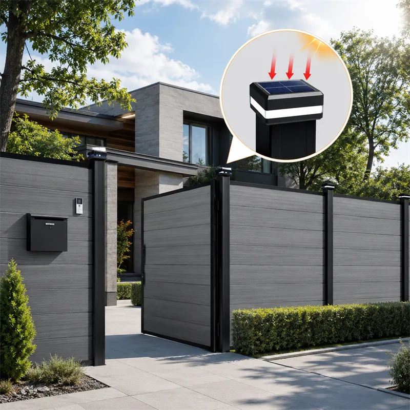 Solar Fence Lighting System for Villa Garden