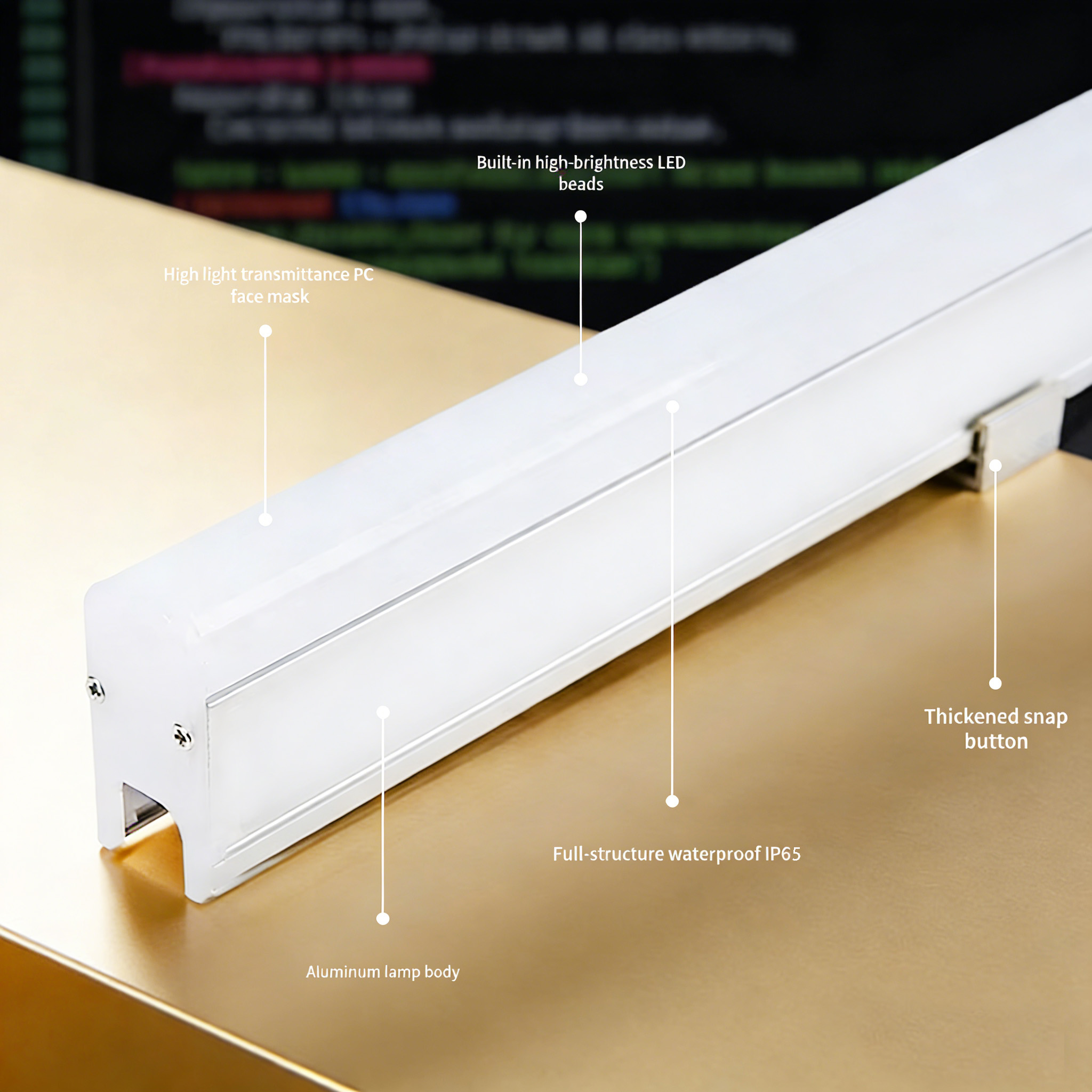 Waterproof IP65 LED Linear Building Outline Lamp with DMX512 Control Aluminum+PC Material DC24V Multi-color Outdoor Wall Washer