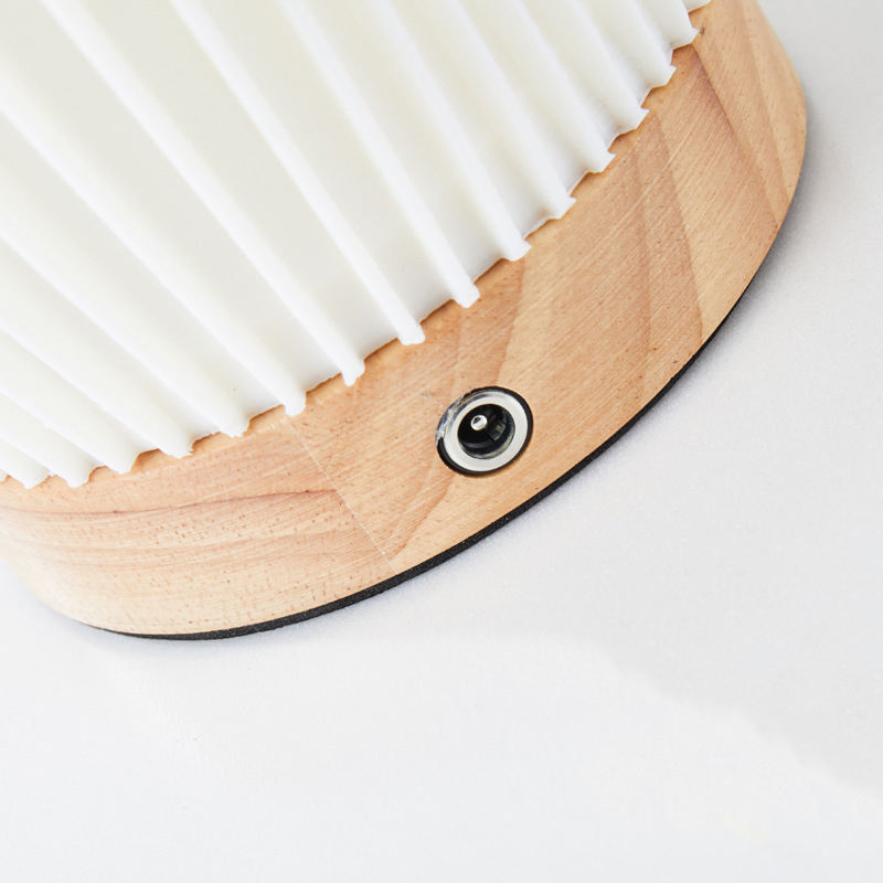 Nordic Style Bedroom Decorative Bedside 3D Printed Vintage Ruffled Night Lamp