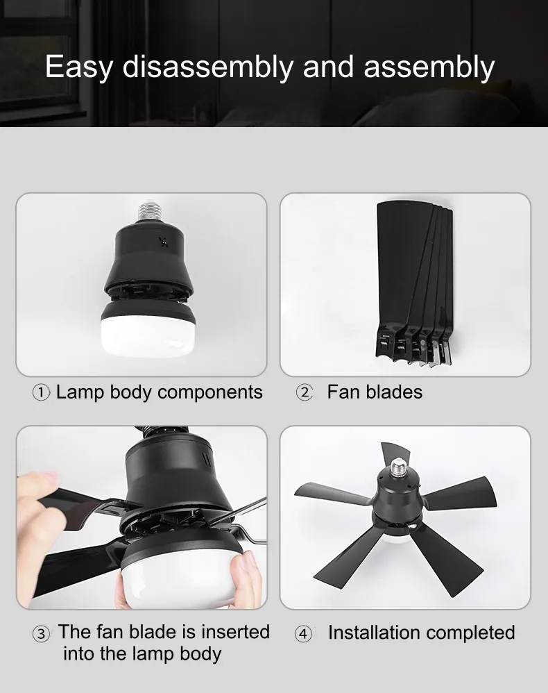 30W LED Lamp Indoor Decorative Living Room Remote Control Modern Ceiling Fan Lighting