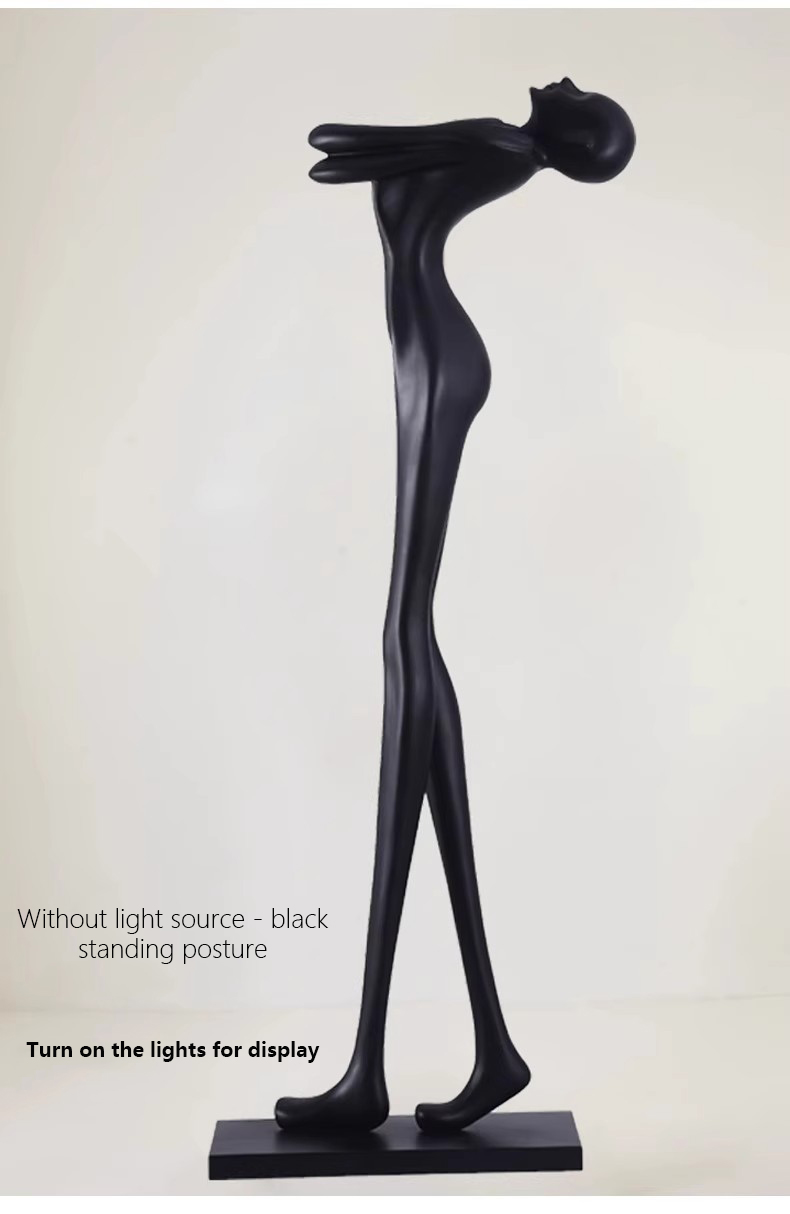 Modern Large Standing Floor Lamps Creative Home Design Humanoid Art Sculpture LED Light for Hotel Lobby Living Room Decoration