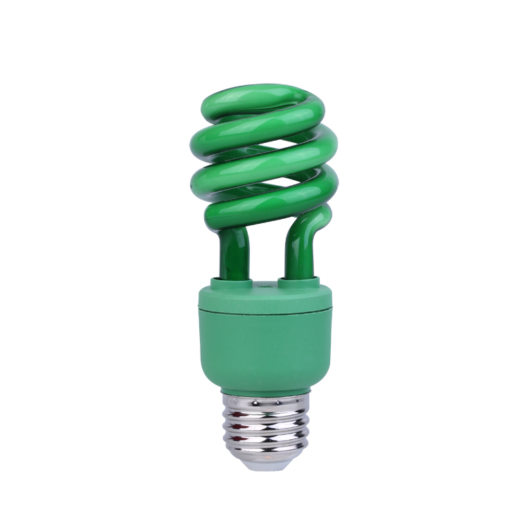 Christmas Light Yellow Half Spiral T3 Spiral Colored Energy Saving Lamp Half Spiral Energy Saving Lamp